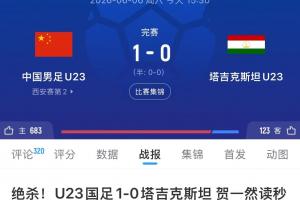 国字号2天3战全胜！U23今日绝杀、U19胜哥伦比亚、国足胜新加坡